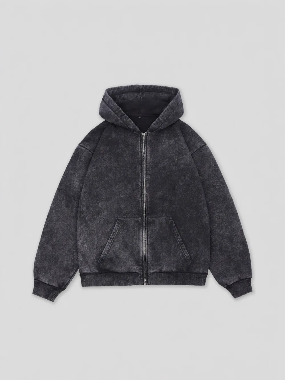 Худи на молнии Garment dyed · 380 г/м² — фото